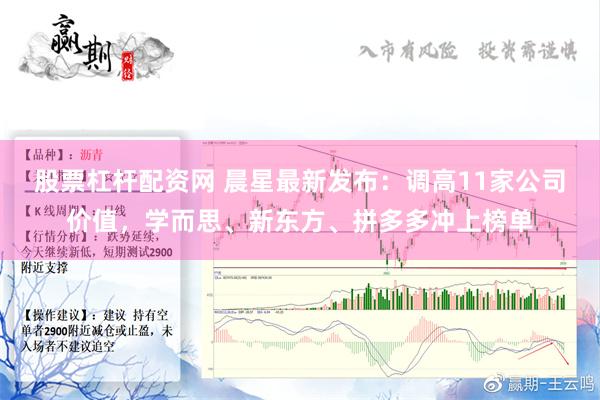 股票杠杆配资网 晨星最新发布：调高11家公司价值，学而思、新东方、拼多多冲上榜单