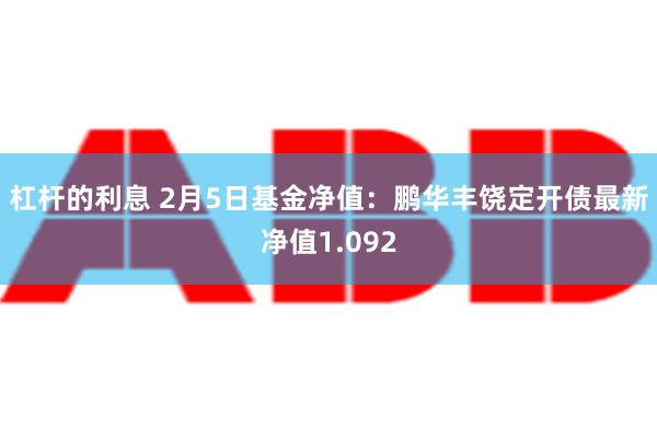 杠杆的利息 2月5日基金净值：鹏华丰饶定开债最新净值1.092