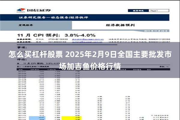 怎么买杠杆股票 2025年2月9日全国主要批发市场加吉鱼价格行情